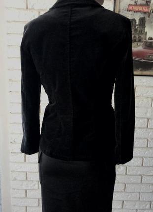 Котоновый с эластаном, велюровый винтажный пиджак ,рукав 3/4 s9 фото
