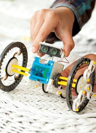 Дитячий конструктор робот 14 в 1 на сонячних батареях7 фото