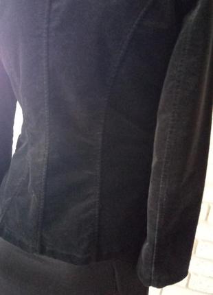 Котоновый с эластаном, велюровый винтажный пиджак ,рукав 3/4 s10 фото