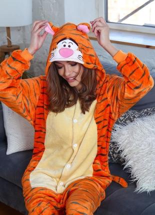 Кигуруми тигренок тигр тигрюля теплая пижамка