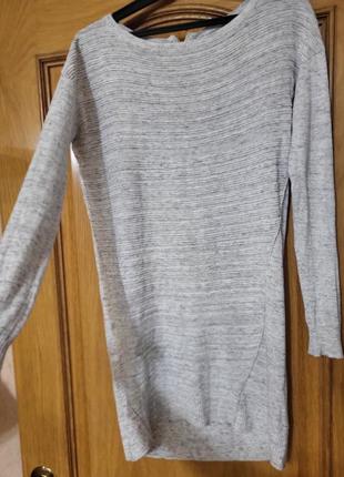 Довгий светр туніка платье свитер трикотаж сукенка туника платтячко плаття в'язана сукня міні3 фото