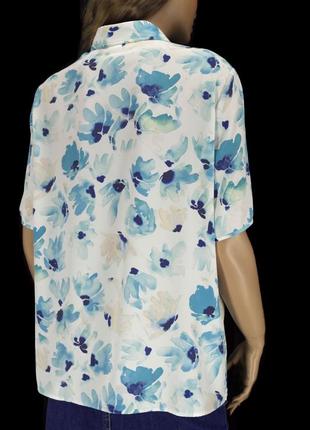 Красива ніжна блузка "az modell" з квітковим принтом. розмір eur 46.4 фото