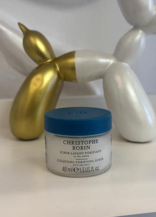 Скраб для шкіри голови й волосся з морською сіллю christophe robin cleansing purifying scrub with sea salt