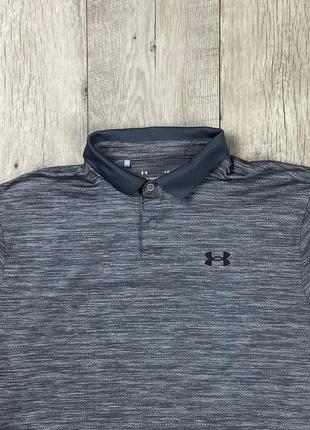 Under armour поло футболка l размер спортивная серая оригинал4 фото