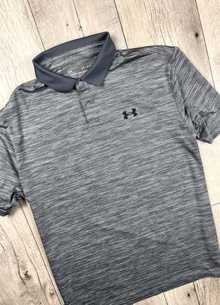 Under armour поло футболка l размер спортивная серая оригинал3 фото