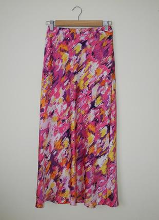 Роскошная шелковая юбка длинная яркого цвета c&amp;a8 фото
