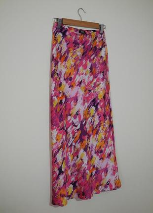 Роскошная шелковая юбка длинная яркого цвета c&amp;a2 фото