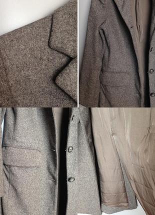 Massimo dutti шерстяное кашемир длинное серое женское пальто классика кашемир5 фото