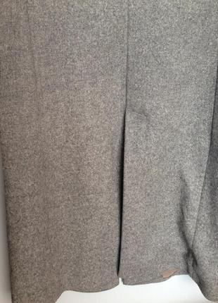 Massimo dutti шерстяное кашемир длинное серое женское пальто классика кашемир4 фото
