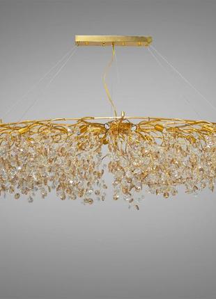 Сучасна кришталева люстра на 18 ламп lahore золото 601-l1800gd
