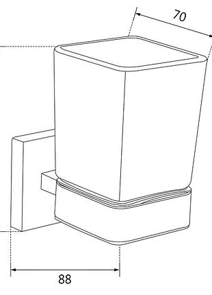 Стакан для зубных щеток mexen vox chrome