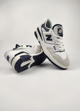 New balance 550 white navy9 фото