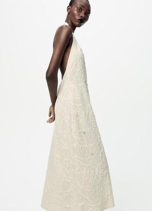 Текстурное платье со стразами5 фото