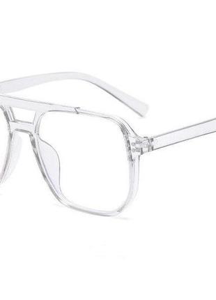 Имиджевые прозрачные очки 2024 с защитой унисекс1 фото