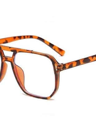 Имиджевые очки леопард 2024 с защитой унисекс