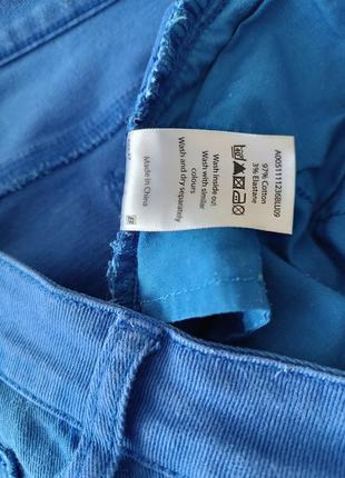 Р 16 / 50-52 стильные базовые яркие синие джинсовые бриджи капри шорты стрейчевые bm7 фото