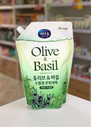 Mukunghwa olive & basil средство для мытья посуды, овощей и фруктов, 1,2 л