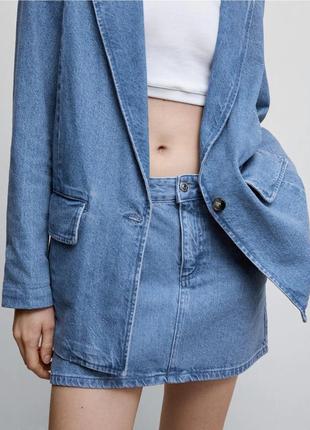 Стильная джинсовая юбка joules этикетка2 фото