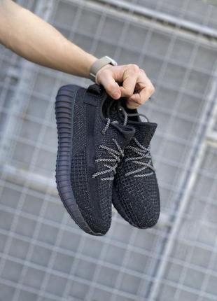 Мужские кроссовки adidas yeezy boost 350 black рефлектив4 фото