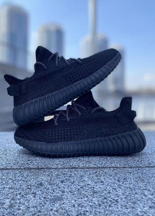 Чоловічі кросівки adidas yeezy boost 350 black рефлектив