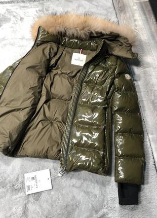 Качественная куртка moncler хаки оливковая зеленая куртка