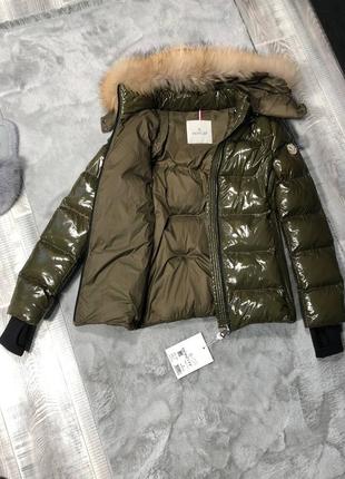 Качественная куртка moncler хаки оливковая зеленая куртка3 фото