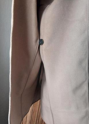 Модное стильное бежевое пальто пончо h&m кежуал6 фото