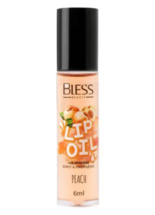 Олія для губ bless beauty roll lip oil персик peach1 фото