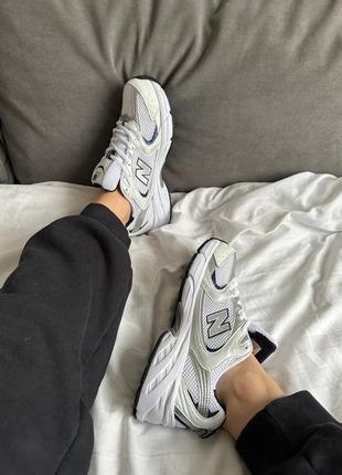 New balance 530 white silver navy7 фото