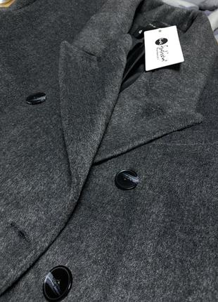 Темно-сіре/графітове пальто максі нове5 фото
