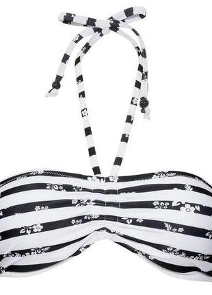 Верхня частина купальника на підкладці з принтом для жінки esmara creora® 312233 xl чорно-білий1 фото