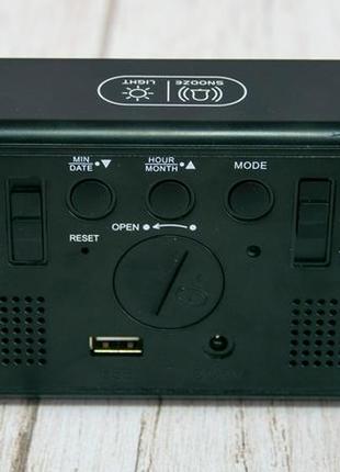 Электронные настольные led часы с будильником и термометром dt-6508 електронний годинник настільний (st)4 фото
