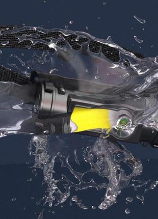 Непромокаемый аккумуляторный налобный светодиодный фонарь watton wt-249 на 150 люмен...