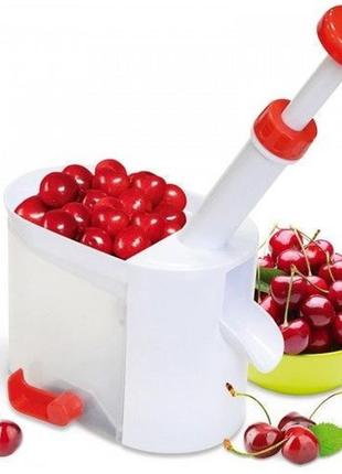 Прибор для удаления косточек из вишни, вишнечистка белая, машинка для выдавливания косточек (st)