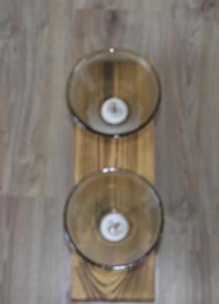 Стельовий світильник woodlight k2 на 2 плафони3 фото