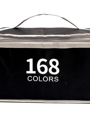 Большой набор скетч маркеров 168 цветов touch raven в черном чехле и блокнот а4 для рисования в подарок!10 фото