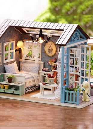 Кукольный домик cutebee. конструктор миниатюрный кукольный домик с подсветкой 210*125*155 мм
