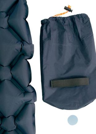 Надувной матрас в палатку синий 190х60см, туристический коврик надувной тонкий (надувний каремат) (st)5 фото