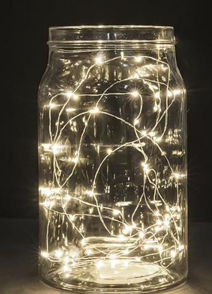 Світлодіодні гірлянди нитки капля росі 20led 2м warm white