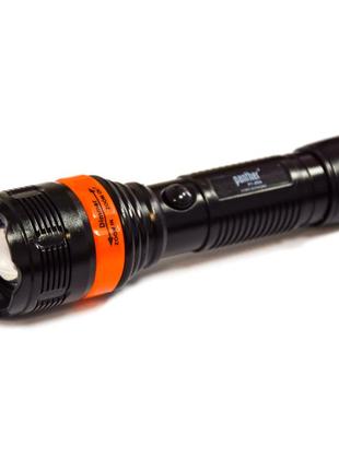 Ручной фонарик panther pt-2516 оранжевый, фонарь светодиодный на батарейках | потужний ліхтарик (st)
