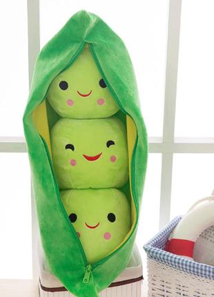 Мягкая плюшевая игрушка зеленый горошек resteq 24 см. плюшевый горошек1 фото