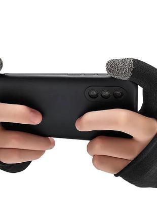 Игровые перчатки напальчники для игр на сенсорных экранах pubg cod free fire memo fs023 фото