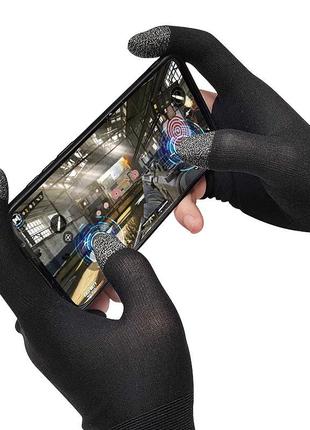 Игровые перчатки напальчники для игр на сенсорных экранах pubg cod free fire memo fs025 фото