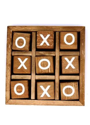 Настольная игра крестики-нолики из дерева resteq. деревянные крестики-нолики 115*115*30 мм5 фото