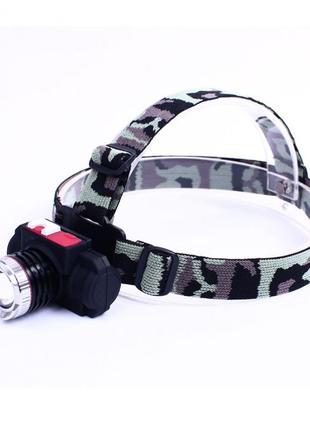 Тактичний налобний ліхтар watton wt-122 з акумулятором та usb кабелем дальністю 250м5 фото