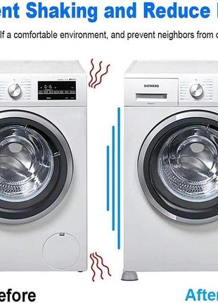 Подставки под стиральную машину от вибрации "shock pad" 4шт. серые, антивибрационные...