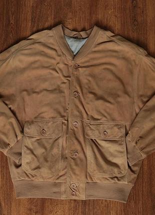 Винтажный замшевый бомбер mcneal mens vintage suede bomber jacket