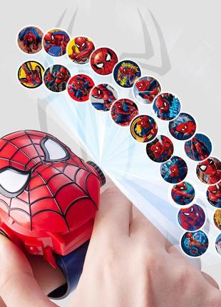 Детские наручные часы с проектором спайдермен, 24 вида изображения. проекционные...