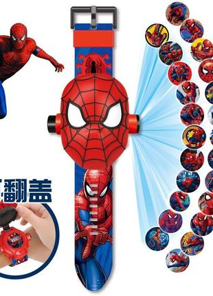 Детские наручные часы с проектором спайдермен, 24 вида изображения. проекционные...