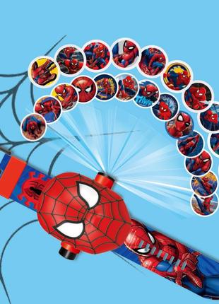 Детские наручные часы с проектором спайдермен, 24 вида изображения. проекционные...